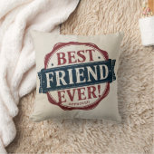 最高の友が認め文字デザインた クッション (ブランケット)