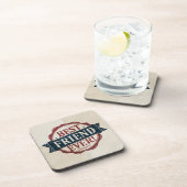 最高の友が認め文字デザインた コースター (右側)