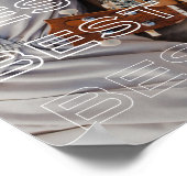 最高の友だち写真と文字モダンオーバーレイ ポスター (角)