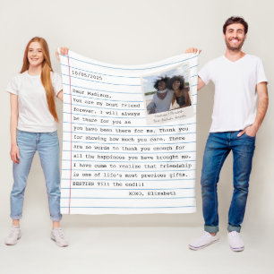 最高の友だち写真パーソナライズされたレター フリースブランケット