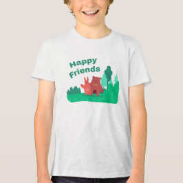 最高の友のクマとウサギ トライブレンドTシャツ