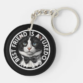最高の友のタキシード猫 キーホルダー (裏面)