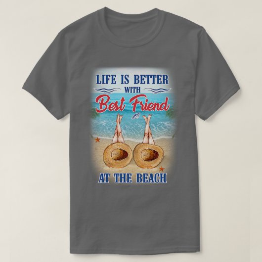 最高の友のビーチ Tシャツ (デザイン正面)