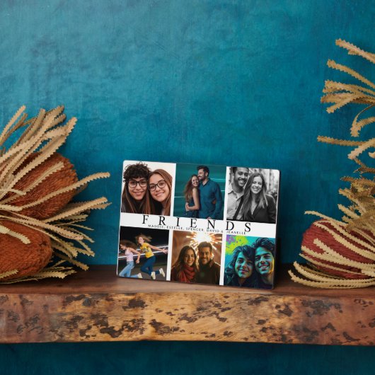 最高の友の世界カスタム6写真 フォトプラーク (側面)