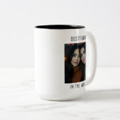 最高の友の写真カスタム ツートーンマグカップ (正面右)