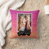 最高の友の写真カラフル グラデーション クッション (ブランケット)