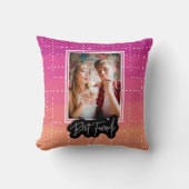最高の友の写真カラフル グラデーション クッション (正面)
