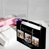 最高の友の写真名エレガント黒 ラージペーパーバッグ