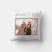 最高の友の写真白人氏年 クッション (正面)