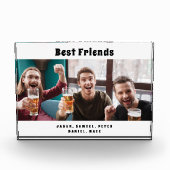 最高の友の写真白黒おもしろい フォトブロック (正面)