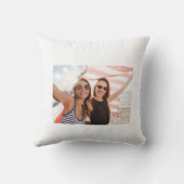 最高の友の写真白黒名（年） クッション (裏面)