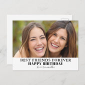 最高の友の写真誕生日 ポストカード (正面/裏面)