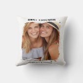 最高の友の写真 クッション (裏面)