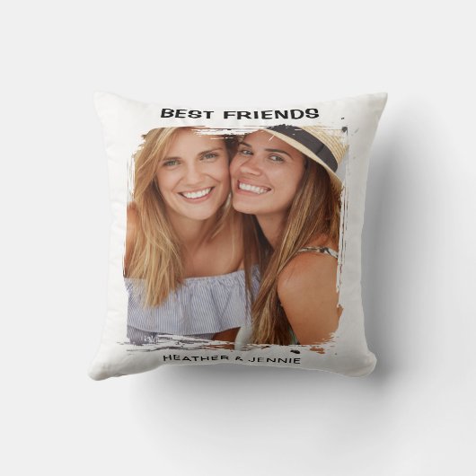 最高の友の写真 クッション (裏面)