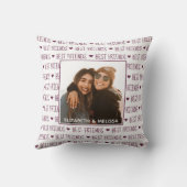 最高の友の写真 クッション (裏面)