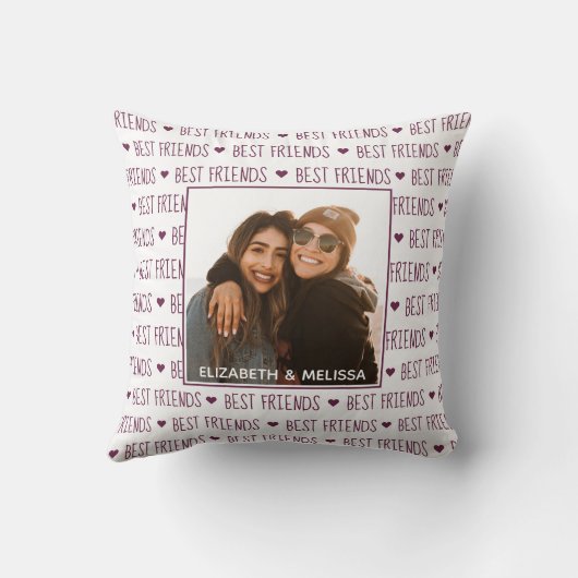 最高の友の写真 クッション (裏面)