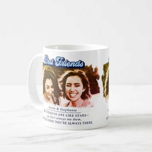 最高の友の写真 コーヒーマグカップ (正面左)