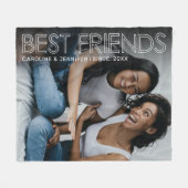 最高の友の写真 フリースブランケット (正面(横))