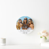 最高の友の写真 ラウンド壁時計 (ホーム)