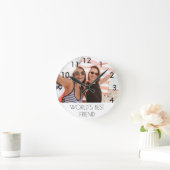 最高の友の写真 ラウンド壁時計 (ホーム)