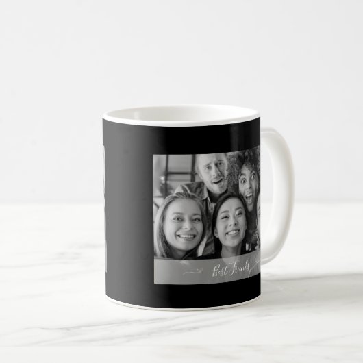 最高の友の写真(白黒) コーヒーマグカップ (正面右)