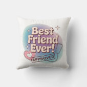 最高の友の許可文字デザイン クッション (裏面)