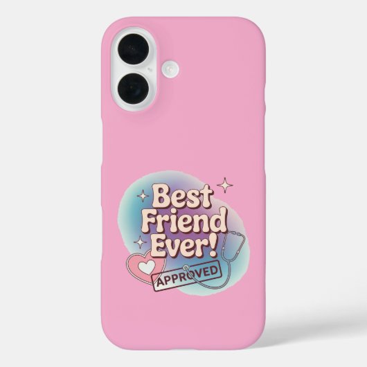 最高の友の許可文字デザイン Case-Mate iPhoneケース (裏面)