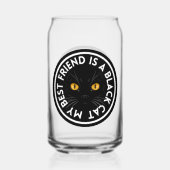 最高の友の黒猫 ガラス缶 (正面)