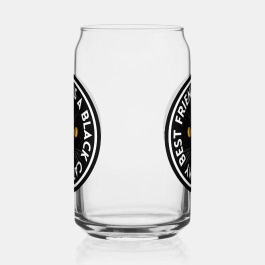 最高の友の黒猫 ガラス缶 (右)