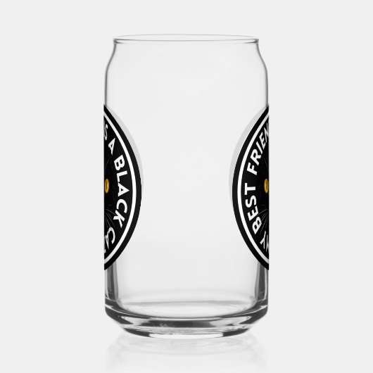 最高の友の黒猫 ガラス缶 (左)