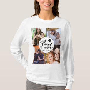 最高の友より永遠カスタムに写真コラージュ Tシャツ