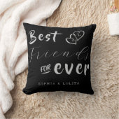 最高の友より永遠カスタムに黒い枕 – ギフト用 クッション (ブランケット)