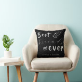 最高の友より永遠カスタムに黒い枕 – ギフト用 クッション (椅子)