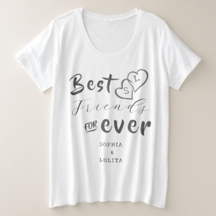 最高の友より永遠カスタム女子Tシャツ プラスサイズTシャツ