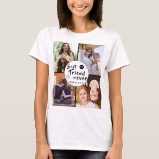 最高の友より永遠カスタム4-PhotoコラージュTシャツ Tシャツ