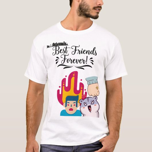 最高の友より永遠 – かわいい友情引用文ティー» Tシャツ (正面)