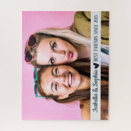 最高の友よモダンりカスタム写真テンプレートBFF ジグソーパズル