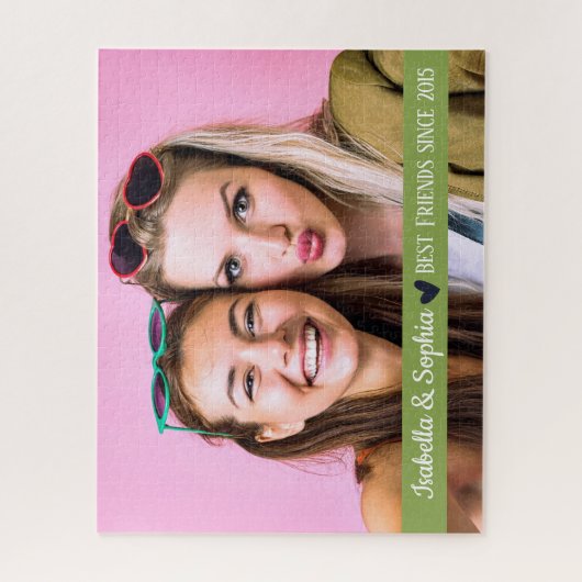 最高の友よモダンりカスタム写真テンプレートBFF ジグソーパズル (縦)