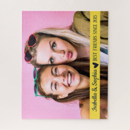 最高の友よモダンりカスタム写真テンプレートBFF ジグソーパズル