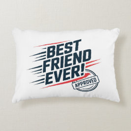 最高の友よ認め文字デザインる アクセントクッション