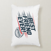 最高の友よ認め文字デザインる アクセントクッション (正面(垂直))