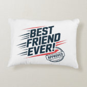 最高の友よ認め文字デザインる アクセントクッション (裏面)