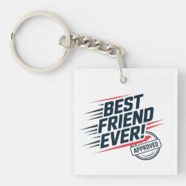 最高の友よ認め文字デザインる キーホルダー