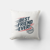 最高の友よ認め文字デザインる クッション (正面)