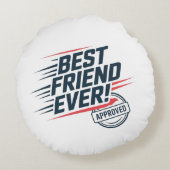 最高の友よ認め文字デザインる ラウンドクッション (裏面)