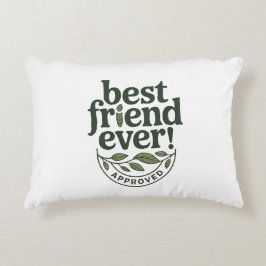 最高の友よ！承認済文字デザイン- アクセントクッション