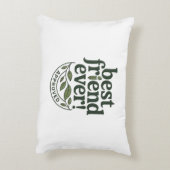 最高の友よ！承認済文字デザイン- アクセントクッション (裏面(縦))