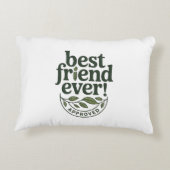 最高の友よ！承認済文字デザイン- アクセントクッション (裏面)