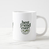 最高の友よ！承認済文字デザイン- ジャンボコーヒーマグカップ (右)