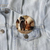 最高の友よ!2つのポニーがあるボタン 缶バッジ (インサイチュ)